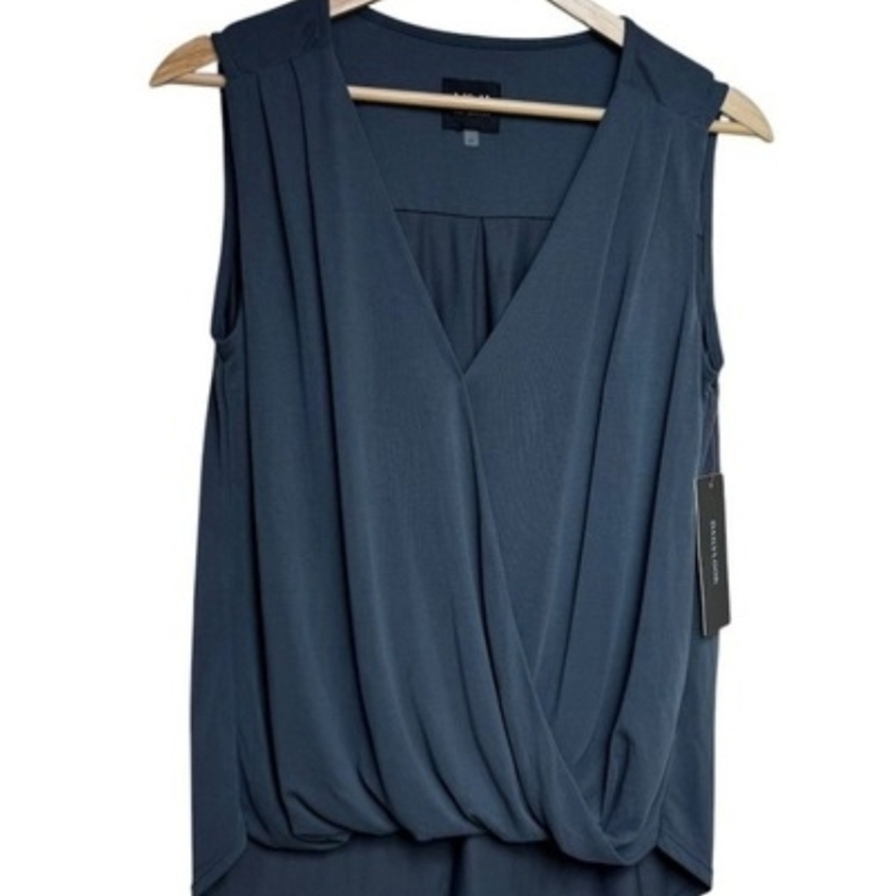 N° 11 Faux Wrap Tulip Hem Sleeveless Top